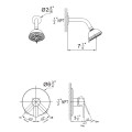 Aquacubic Cupc in Wandregen versteckte Dusch Set Mixer Trimm Kit